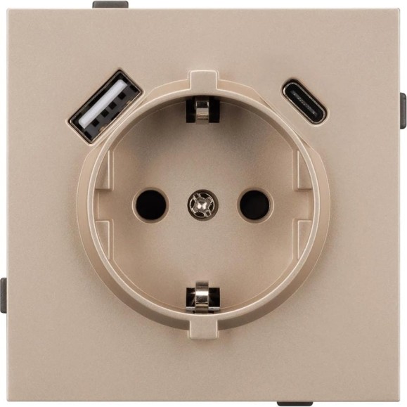 Механизм розетки с USB зарядкой Arlight SCT-TENDO-MUAC-PL-GD 1шт 054089 Механизм розетки с USB зарядкой Arlight SCT-TENDO-MUAC-PL-GD 1шт 054089