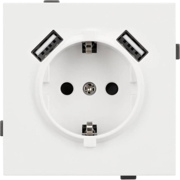 Механизм розетки с USB зарядкой Arlight SCT-TENDO-MUAA-SFPL-WH 1шт 054606