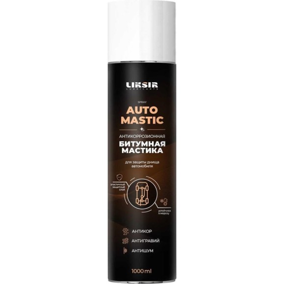 Антикоррозионная битумная мастика LIKSIR AUTO MASTIC 1000 мл 500233 Антикоррозионная битумная мастика LIKSIR AUTO MASTIC 1000 мл 500233