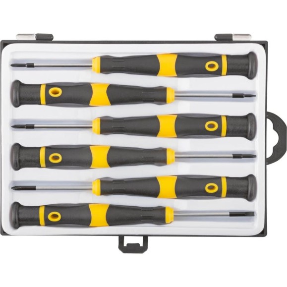 FIT Отвертки для точных работ FIT CrV, 6 шт., PH/SL, пластиковый кейс 56145 FIT Отвертки для точных работ FIT CrV, 6 шт., PH/SL, пластиковый кейс 56145