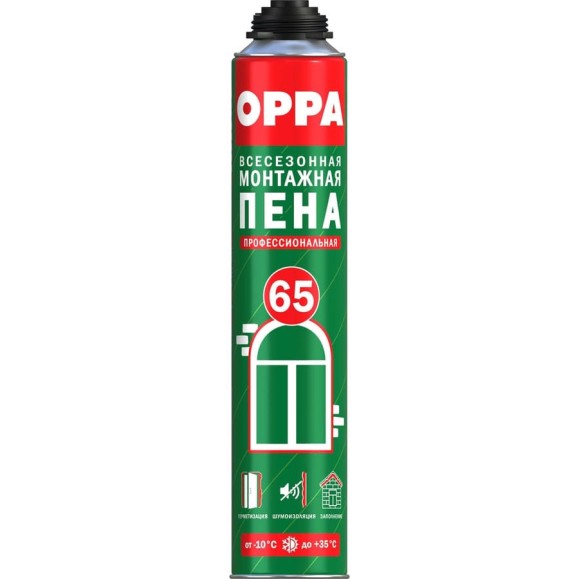 Пена монтажная профессиональная всесезонная OPPA 850 мл OPPAPROF65 Пена монтажная профессиональная всесезонная OPPA 850 мл OPPAPROF65
