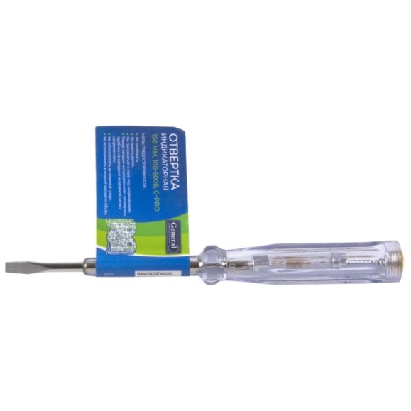 Отвертка индикаторная General Lighting Systems G-Pro, 150 мм, 100-500 В, 50 штук 901017 Отвертка индикаторная General Lighting Systems G-Pro, 150 мм, 100-500 В, 50 штук 901017