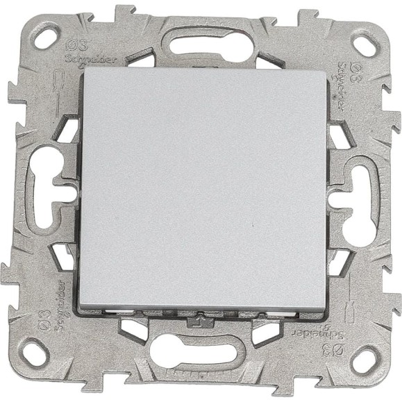 Переключатель Systeme Electric 1-кл. UNICA NEW 10AX 250В алюминий NU520330 1239905 Переключатель Systeme Electric 1-кл. UNICA NEW 10AX 250В алюминий NU520330 1239905