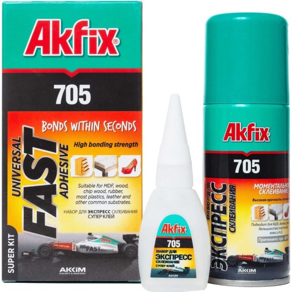 Набор для склеивания Akfix 705 В25 гр + 100мл AN705_25 Набор для склеивания Akfix 705 В25 гр + 100мл AN705_25