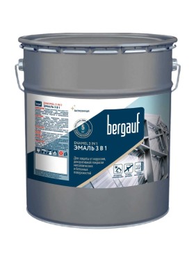 Краска Bergauf ENAMEL 3 IN 1 коричневая, 0,8 кг 82304 Краска Bergauf ENAMEL 3 IN 1 коричневая, 0,8 кг 82304