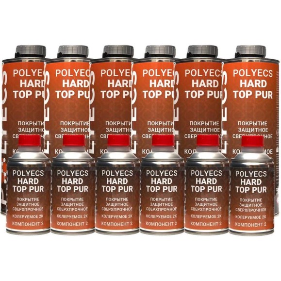 Набор полиуретанового покрытия антигравийного сверхпрочного Polyecs Hard Top PUR 2K 4:1, 1 л (0.8 л + 0.2 л) HT_COLOR_6 Набор полиуретанового покрытия антигравийного сверхпрочного Polyecs Hard Top PUR 2K 4:1, 1 л (0.8 л + 0.2 л) HT_COLOR_6