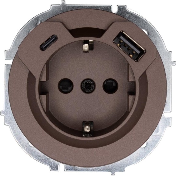 Розетка с/з TC + USB разъем Lezard OSEN шоколад 743-7388-181TC Розетка с/з TC + USB разъем Lezard OSEN шоколад 743-7388-181TC