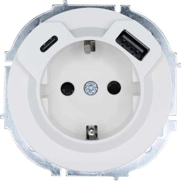 Розетка с/з TC + USB разъем Lezard OSEN белая 743-0288-181TC Розетка с/з TC + USB разъем Lezard OSEN белая 743-0288-181TC