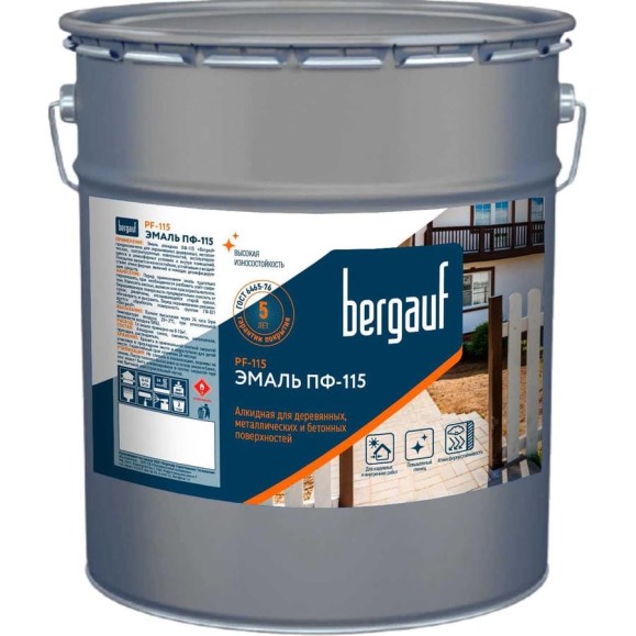 Краска Bergauf PF-115 черная, 1,8 кг 82331