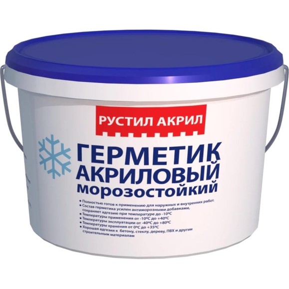 Акриловый герметик Рустил Акрил, 15 кг, белый 61457247 Акриловый герметик Рустил Акрил, 15 кг, белый 61457247