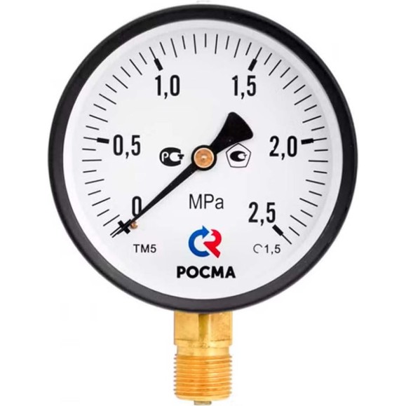 Манометр РОСМА ТМ-510Р.00 (0-10МПа) G1/2 1.0 100мм, радиальный, кл. точн. 1.0 D070-07765
