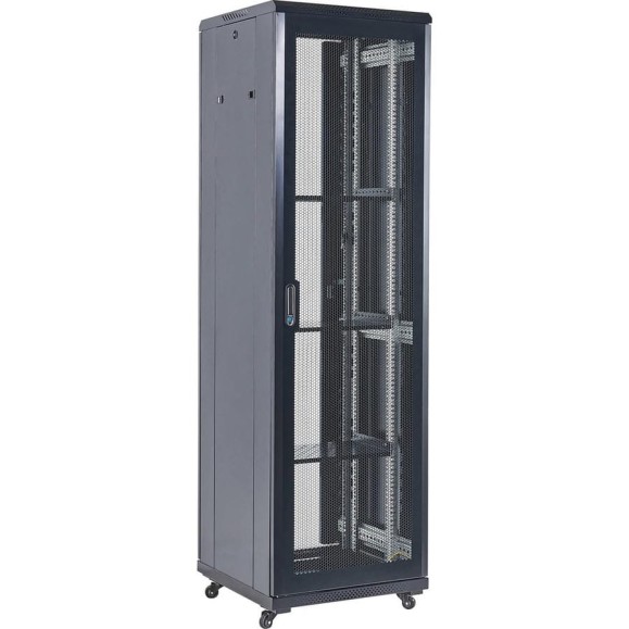 Шкаф телекоммуникационный напольный REXANT 19 18U 600x600мм, дверь перфорация, разборный, черный (RAL 9005) 04-1866-232 Шкаф телекоммуникационный напольный REXANT 19 18U 600x600мм, дверь перфорация, разборный, черный (RAL 9005) 04-1866-232