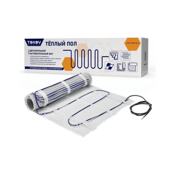 Комплект Теплый пол (мат) TOKOV ELECTRIC 150Вт/кв.м 4кв.м TKE-MAT150-600-4 Комплект Теплый пол (мат) TOKOV ELECTRIC 150Вт/кв.м 4кв.м TKE-MAT150-600-4