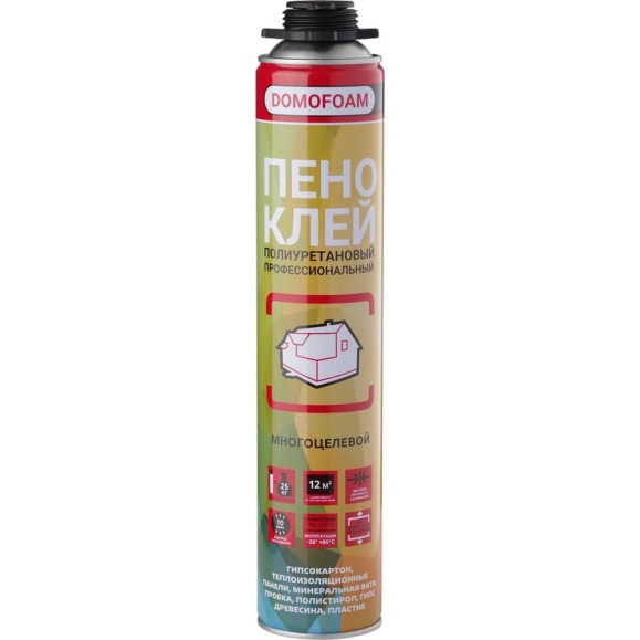 Пено-клей полиуретановый профессиональный многоцелевой DOMOFOAM 9782258 Пено-клей полиуретановый профессиональный многоцелевой DOMOFOAM 9782258