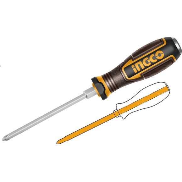 Отвертка ударная крестовая INDUSTRIAL INGCO PH3x200 (12/72) HGTPH3200