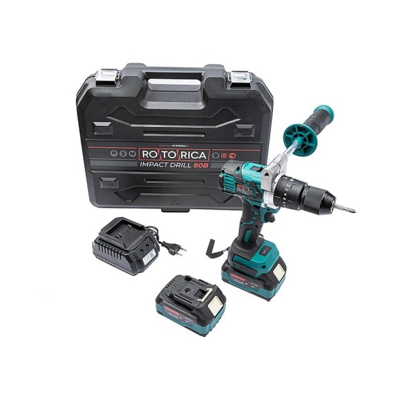 Шуруповерт аккумуляторный ударный Rotorica Impact Drill 80B, 80 Нм, 20 В, 2 аккумулятора 4 Ач (Makita), ЗУ, в кейсе BMC RT.91180204 Шуруповерт аккумуляторный ударный Rotorica Impact Drill 80B, 80 Нм, 20 В, 2 аккумулятора 4 Ач (Makita), ЗУ, в кейсе BMC RT.91180204