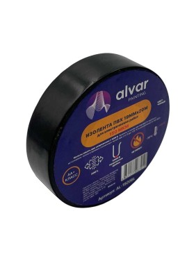 Изолента Alvar ПВХ 19мм, 20м, чёрная (комплект из 10 штук) AL-1920BL_10 Изолента Alvar ПВХ 19мм, 20м, чёрная (комплект из 10 штук) AL-1920BL_10