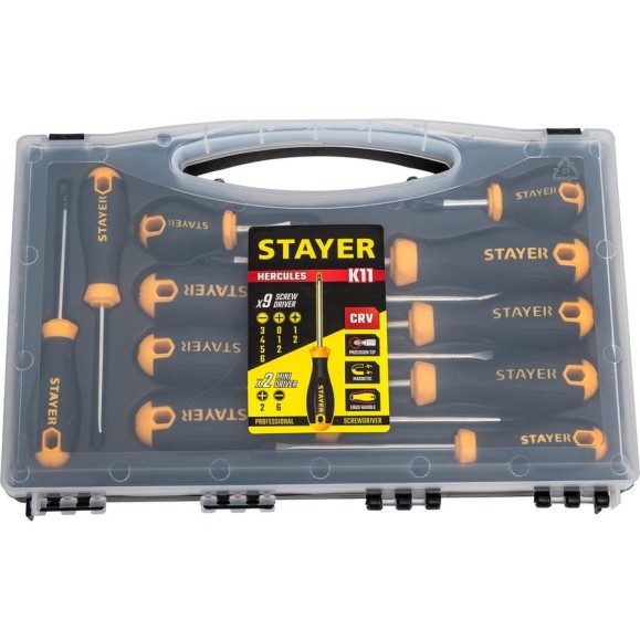Набор отверток STAYER Hercules-K11 11 шт 25055-H11 Набор отверток STAYER Hercules-K11 11 шт 25055-H11