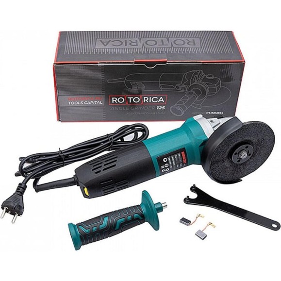 Электрическая УШМ Rotorica Angle Grinder 125 с регулировкой оборотов 2000-9000об/мин, 1400Вт RT.9212514 Электрическая УШМ Rotorica Angle Grinder 125 с регулировкой оборотов 2000-9000об/мин, 1400Вт RT.9212514