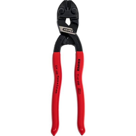 Болторез Knipex, CoBolt, компактный, голова 20 градусов, 200 мм, черный, 1К ручки, KN-7141200SB Болторез Knipex, CoBolt, компактный, голова 20 градусов, 200 мм, черный, 1К ручки, KN-7141200SB