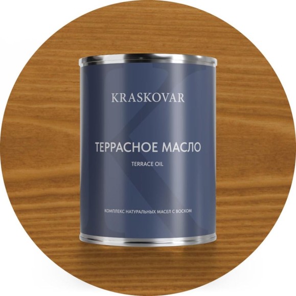 Масло террасное Kraskovar Тик 0,75л 1125 Масло террасное Kraskovar Тик 0,75л 1125