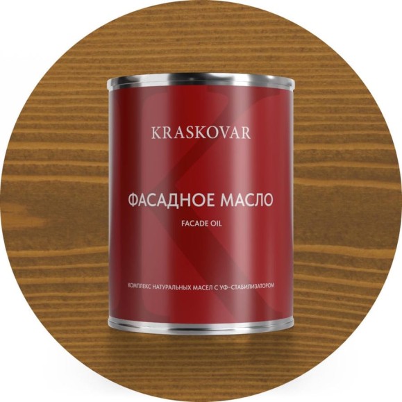 Масло фасадное Kraskovar Дуб 0,75л 1238 Масло фасадное Kraskovar Дуб 0,75л 1238