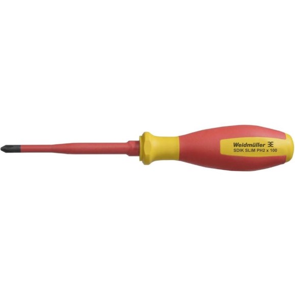 Отвертка Weidmuller SDIK SLIM PH2 X 100, Ширина лезвия (B): 100 mm, Толщина лезвия (A): 2749660000 Отвертка Weidmuller SDIK SLIM PH2 X 100, Ширина лезвия (B): 100 mm, Толщина лезвия (A): 2749660000