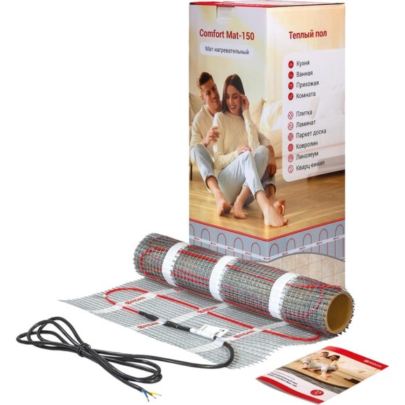 Нагревательный мат Ридан Comfort Mat-150 375 Вт 230 В 2,5 м² 21RT0404R Нагревательный мат Ридан Comfort Mat-150 375 Вт 230 В 2,5 м² 21RT0404R