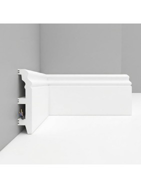 Плинтус напольный Decomaster 100x22x2400 мм белый матовый D232-115 ДМ Плинтус напольный Decomaster 100x22x2400 мм белый матовый D232-115 ДМ