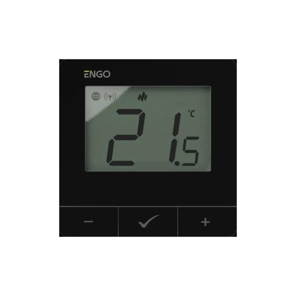 Терморегулятор ENGO controls Engo, ZigBee, умный, накладной, 868 МГц, 230В, для управления напольным и радиаторным отоплением, цвет-черный E25-230B Терморегулятор ENGO controls Engo, ZigBee, умный, накладной, 868 МГц, 230В, для управления напольным и радиаторным отоплением, цвет-черный E25-230B