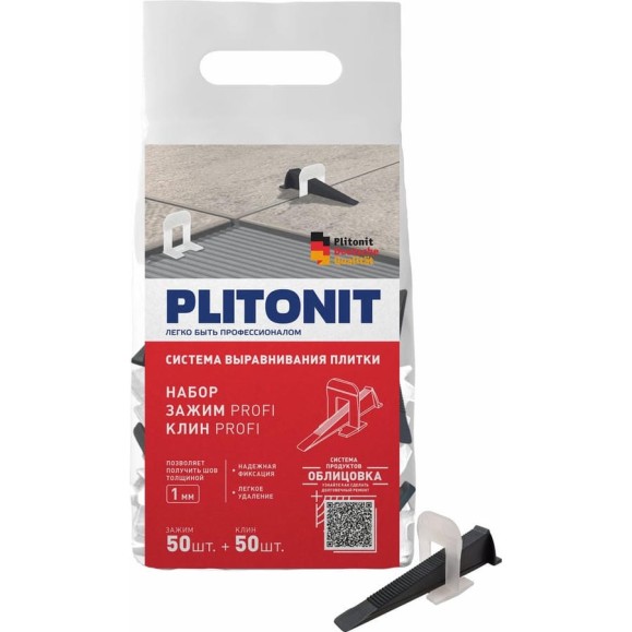 Набор SVP-PROFI ПЛИТОНИТ PLITONIT, клин зажим 1 мм, 50 50 шт (20 шт. в короб.) Н011492 Набор SVP-PROFI ПЛИТОНИТ PLITONIT, клин зажим 1 мм, 50 50 шт (20 шт. в короб.) Н011492