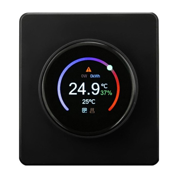 Терморегулятор KRANZ ROUND Wi-Fi с/у оникс KR-78-0728-3 Терморегулятор KRANZ ROUND Wi-Fi с/у оникс KR-78-0728-3