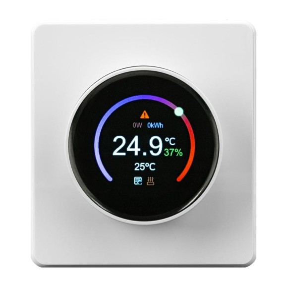 Терморегулятор KRANZ ROUND Wi-Fi с/у перламутр KR-78-0728-1 Терморегулятор KRANZ ROUND Wi-Fi с/у перламутр KR-78-0728-1