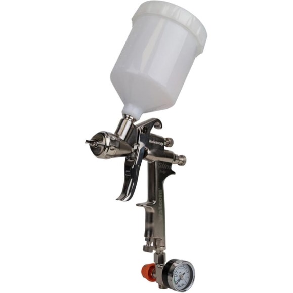Краскораспылитель WALMEC SLIM S HVLP 0,68 л, верхняя подача, сопло 1,9 для грунтов и красок, 1006019 Краскораспылитель WALMEC SLIM S HVLP 0,68 л, верхняя подача, сопло 1,9 для грунтов и красок, 1006019