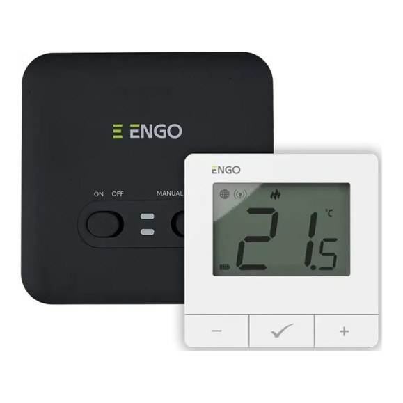 Терморегулятор ENGO controls беспроводной, правляемый через интернет, Wi-Fi, на батарейках, белый E20i-W Терморегулятор ENGO controls беспроводной, правляемый через интернет, Wi-Fi, на батарейках, белый E20i-W