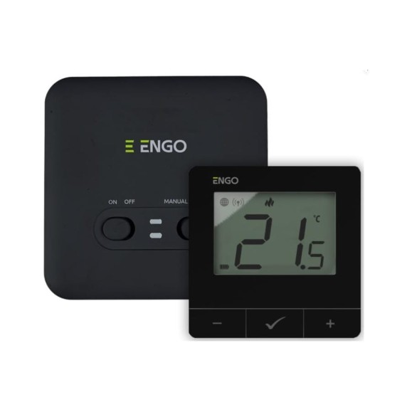 Терморегулятор ENGO controls беспроводной, управляемый через интернет, Wi-Fi, на батарейках, черный E20i-B Терморегулятор ENGO controls беспроводной, управляемый через интернет, Wi-Fi, на батарейках, черный E20i-B