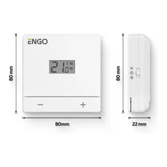 Терморегулятор ENGO controls проводной, накладной, 230В, белый EASY230W Терморегулятор ENGO controls проводной, накладной, 230В, белый EASY230W