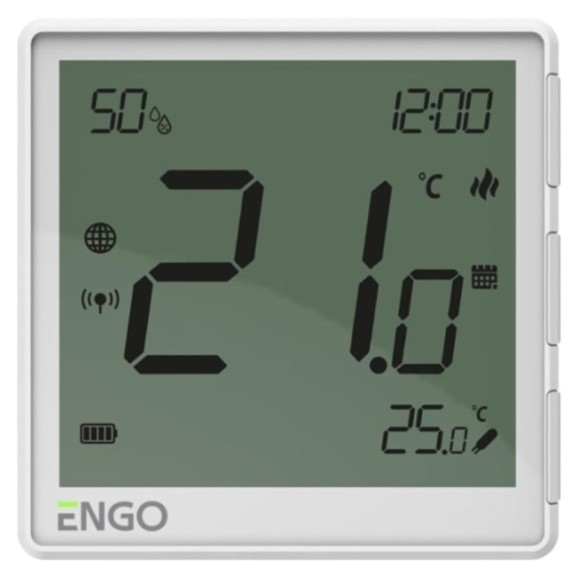 Универсальный терморегулятор ENGO controls белый, с модулем Zigbee, с питанием 230, со встроенным датчиком влажности, с возможностью подключения датчика пола EONE230W Универсальный терморегулятор ENGO controls белый, с модулем Zigbee, с питанием 230, со встроенным датчиком влажности, с возможностью подключения датчика пола EONE230W