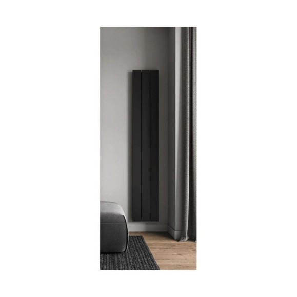 Радиатор отопления вертикальный трубчатый MIVARMO Multiflex 3 секции 1750 мм алюминиевый черный левое MB3-1750-9005-ML