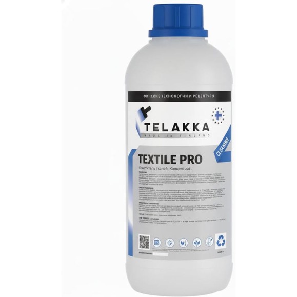 Очиститель тканей. TEXTILE PRO CLEANING 1л Telakka 7693730390249 Очиститель тканей. TEXTILE PRO CLEANING 1л Telakka 7693730390249
