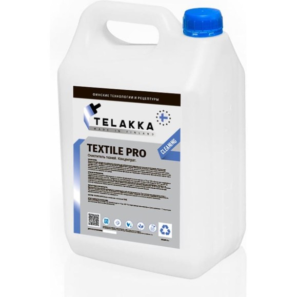 Очиститель тканей. TEXTILE PRO CLEANING 5л Telakka 7693730390256 Очиститель тканей. TEXTILE PRO CLEANING 5л Telakka 7693730390256