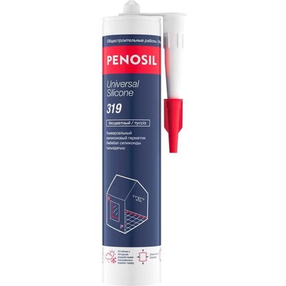 Герметик силиконовый универсальный PENOSIL Universal Silicone 319, 280 мл, бесцветный. H0019Z Герметик силиконовый универсальный PENOSIL Universal Silicone 319, 280 мл, бесцветный. H0019Z