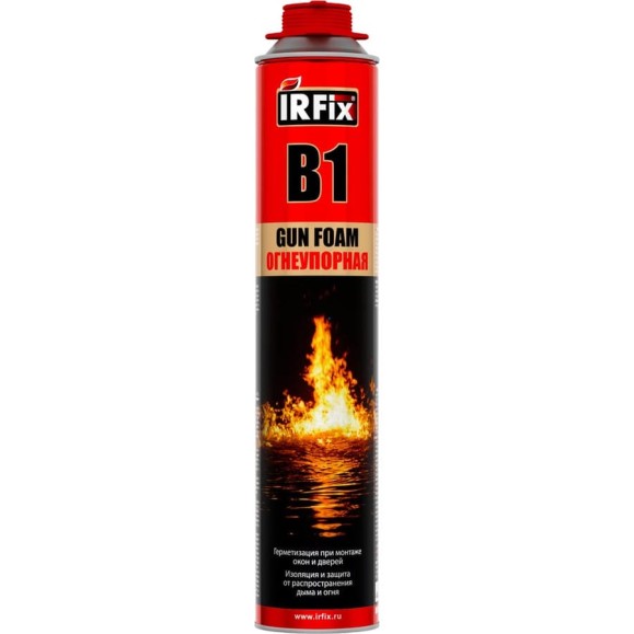 Огнеупорная профессиональная монтажная пена IRFIX В1 800мл 10005