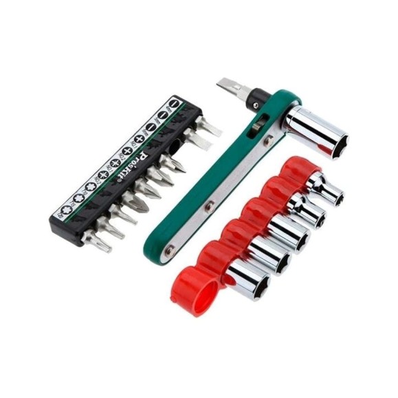 Ключ-отвертка с 17 насадками Pro'sKit 1PK-202A 00155551 Ключ-отвертка с 17 насадками Pro'sKit 1PK-202A 00155551