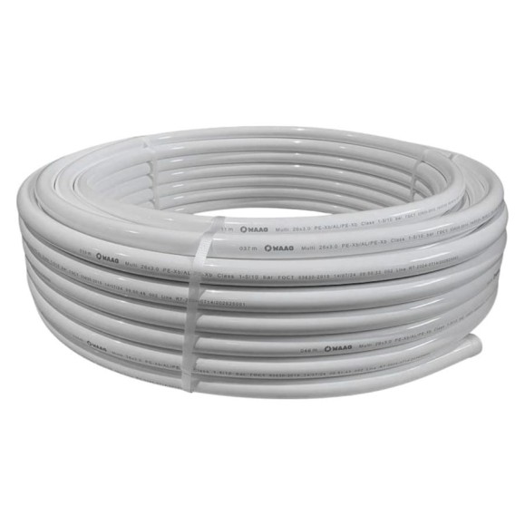 Труба металлопластиковая WAAG Multi DN26 x 3,0 PN10 (бухта 50м) PE-Xb / Al / PE-Xb, белая WG.2630050 Труба металлопластиковая WAAG Multi DN26 x 3,0 PN10 (бухта 50м) PE-Xb / Al / PE-Xb, белая WG.2630050