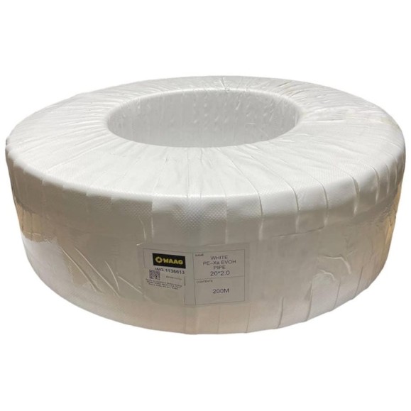 Труба из сшитого полиэтилена WAAG White DN20 x 2,0, PN 6 (бухта 200м), PE-Xa / EVOH, прозрачная WG.1136613