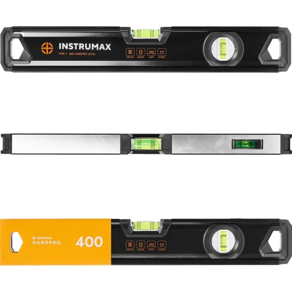 Уровень противоударный, магнитный INSTRUMAX HARDPRO 400 IM0192 Уровень противоударный, магнитный INSTRUMAX HARDPRO 400 IM0192