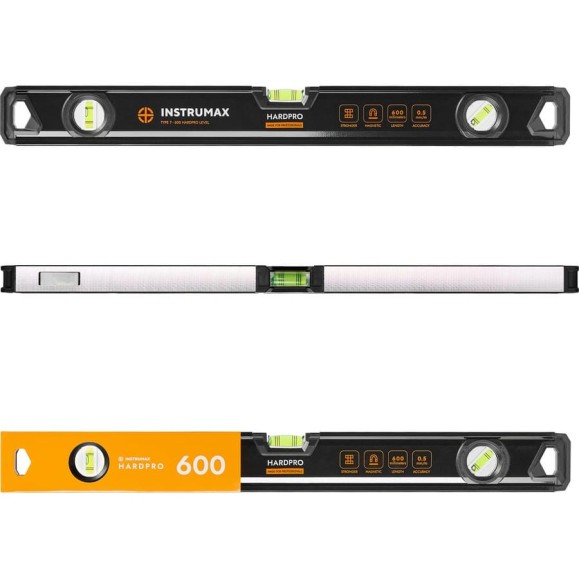 Уровень противоударный, магнитный INSTRUMAX HARDPRO 600 IM0193 Уровень противоударный, магнитный INSTRUMAX HARDPRO 600 IM0193