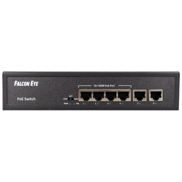 PoE коммутатор 6 портовый неуправляемый Falcon Eye FE-4FPF2 00-00330351