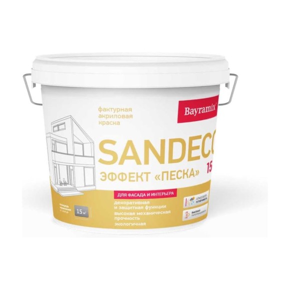 Фактурная краска Bayramix sandeco sd 001, проф.серия, 15 кг BSD001-15 Фактурная краска Bayramix sandeco sd 001, проф.серия, 15 кг BSD001-15